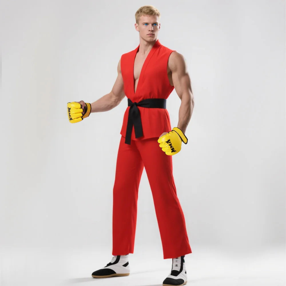 Street Fighter Ryu & Ken Karate Drakt Cosplay Kostyme