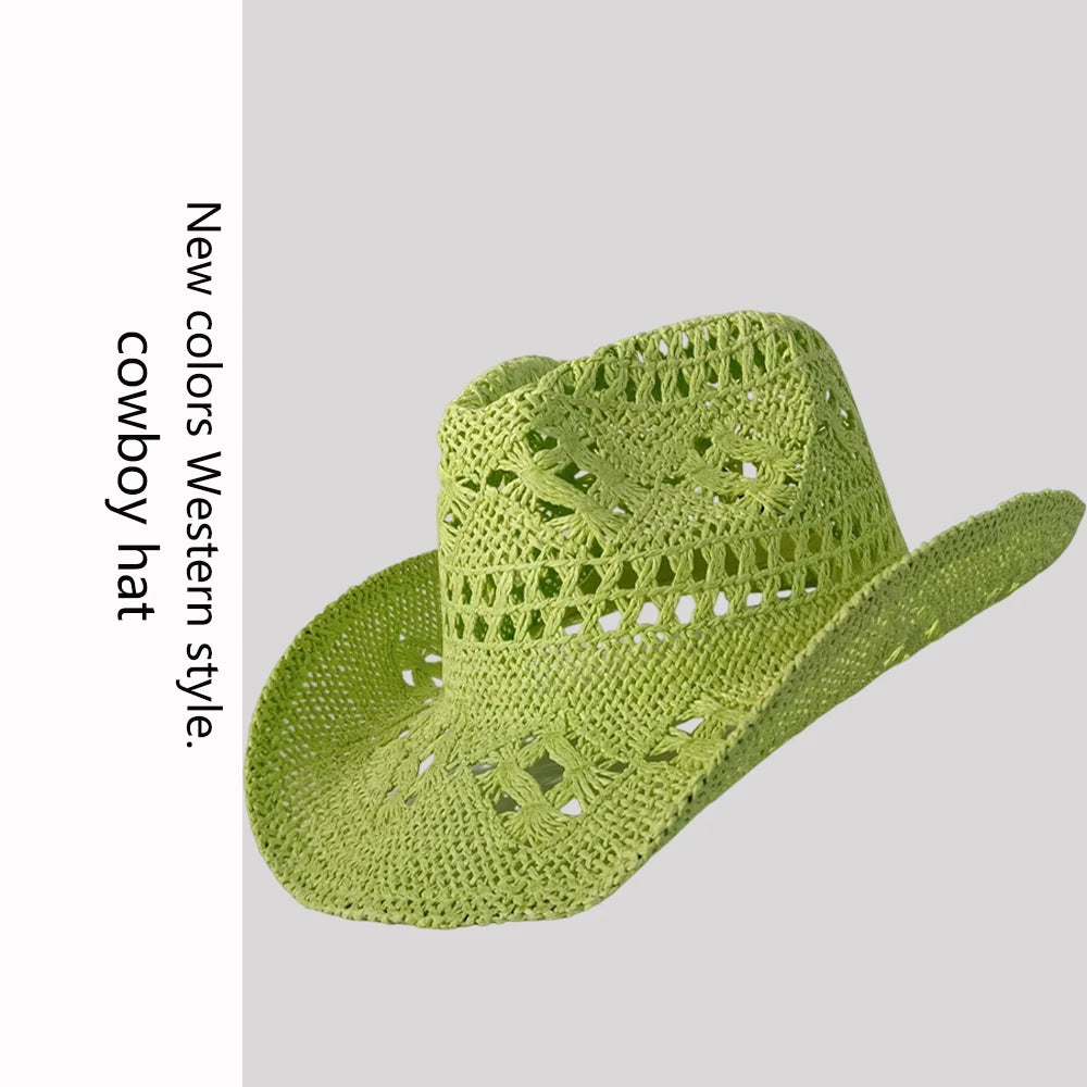 Retro Strå-Cowboyhatt