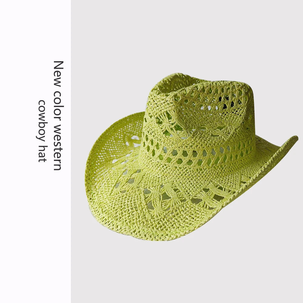 Retro Strå-Cowboyhatt