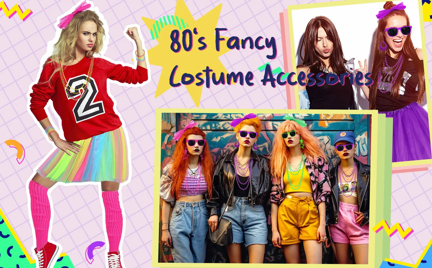 80s & 90s Disco Glamour Kostyme for Damer