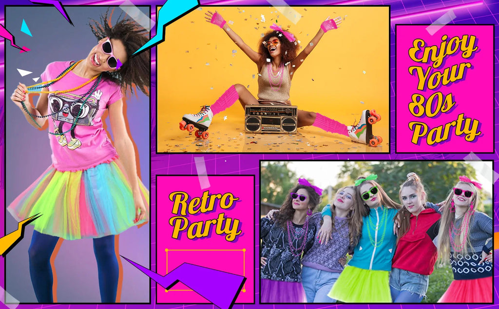 80s & 90s Disco Glamour Kostyme for Damer