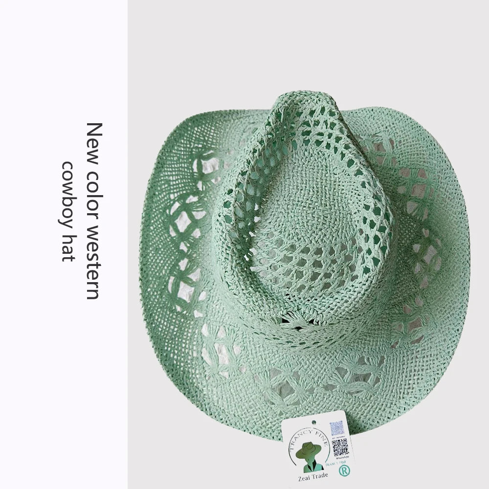 Retro Strå-Cowboyhatt