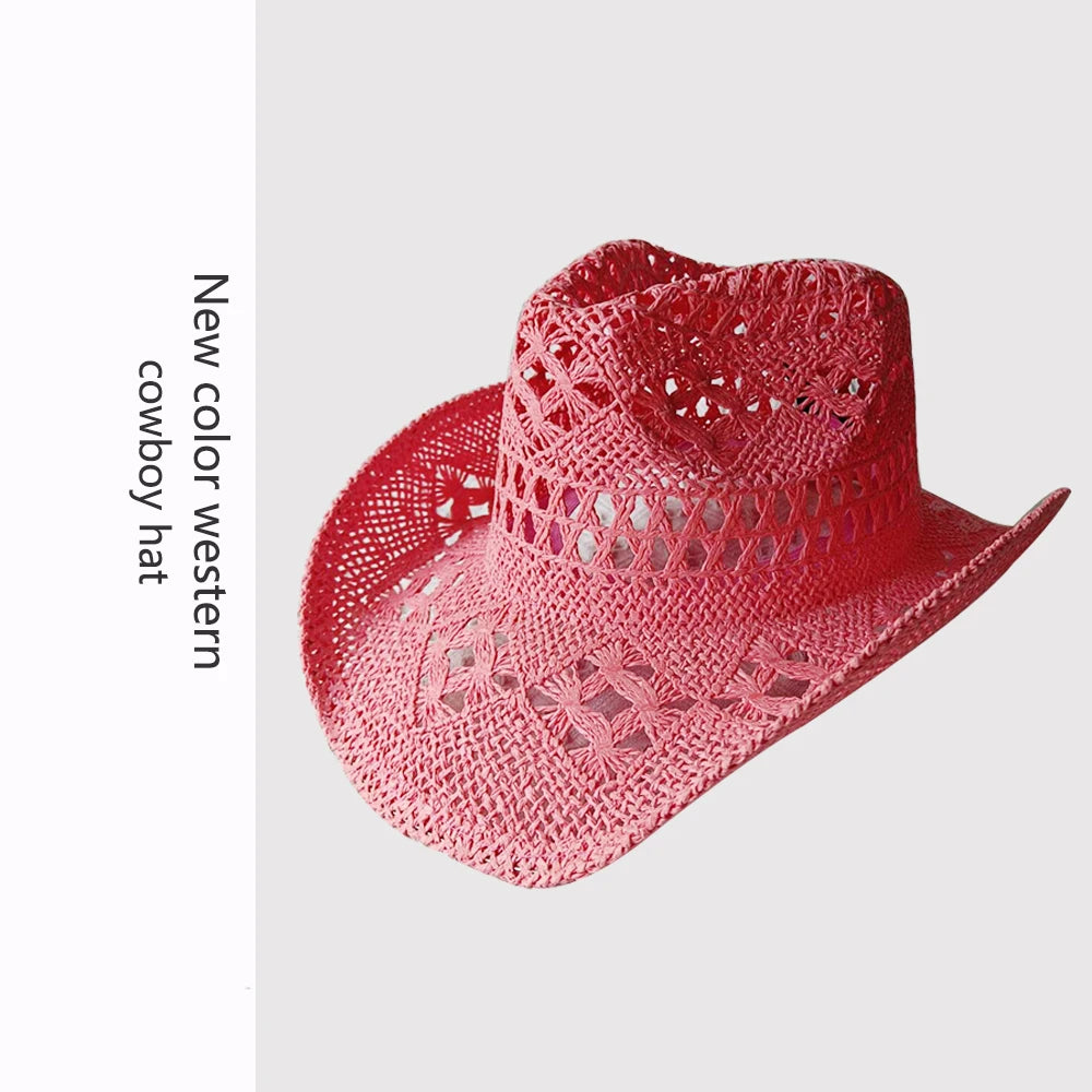 Retro Strå-Cowboyhatt