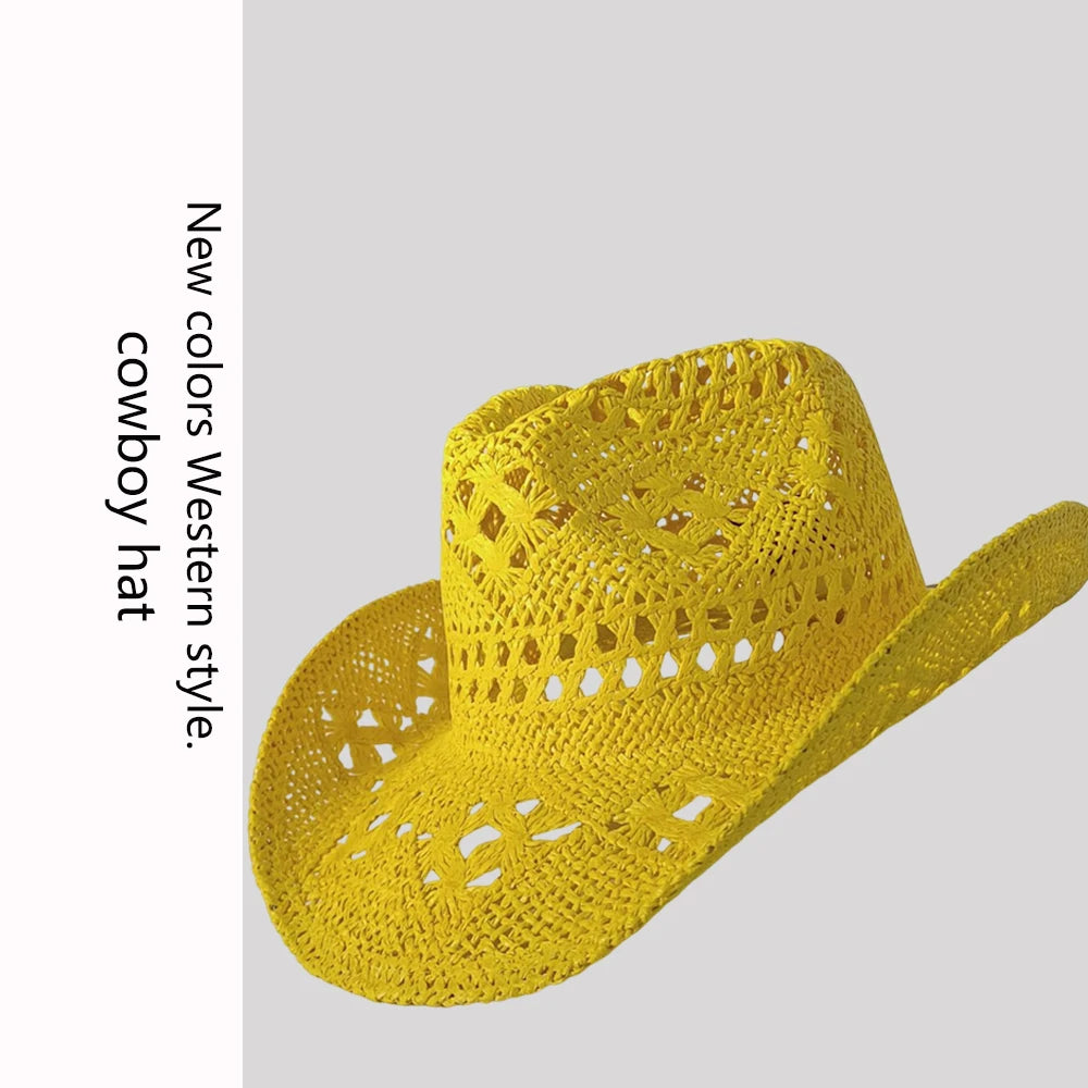 Retro Strå-Cowboyhatt