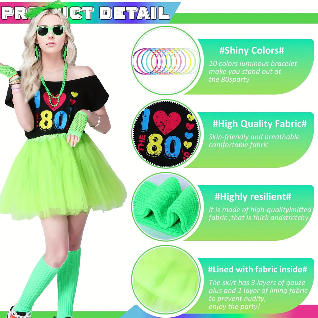 80s & 90s Disco Glamour Kostyme for Damer