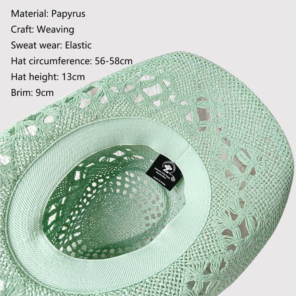 Retro Strå-Cowboyhatt