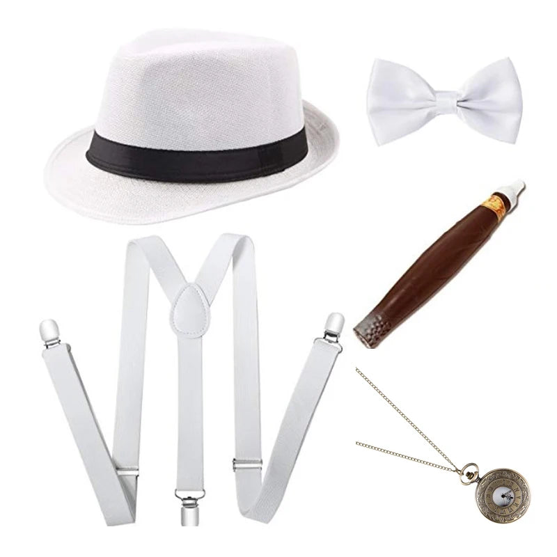 1920-tallet Herre Gangster Tilbehørsett (Gatsby Stil)
