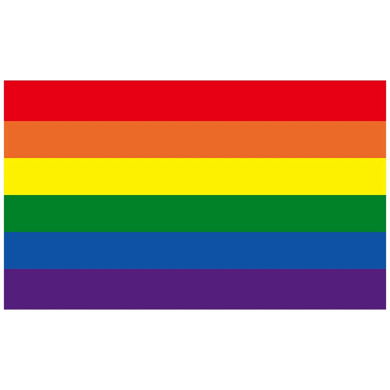 Stort Regnbueflagg 90x150cm Banner i Polyester