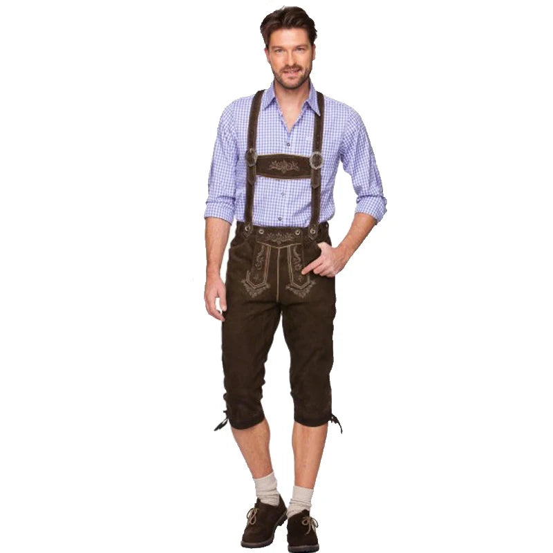 München Lederhosen i Kunstskinn for Herre