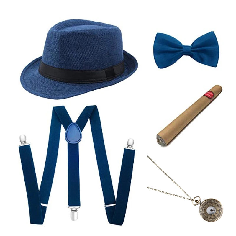 1920-tallet Herre Gangster Tilbehørsett (Gatsby Stil)