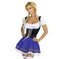 Klassisk Blå Bayersk Dirndl Oktoberfest-kjole