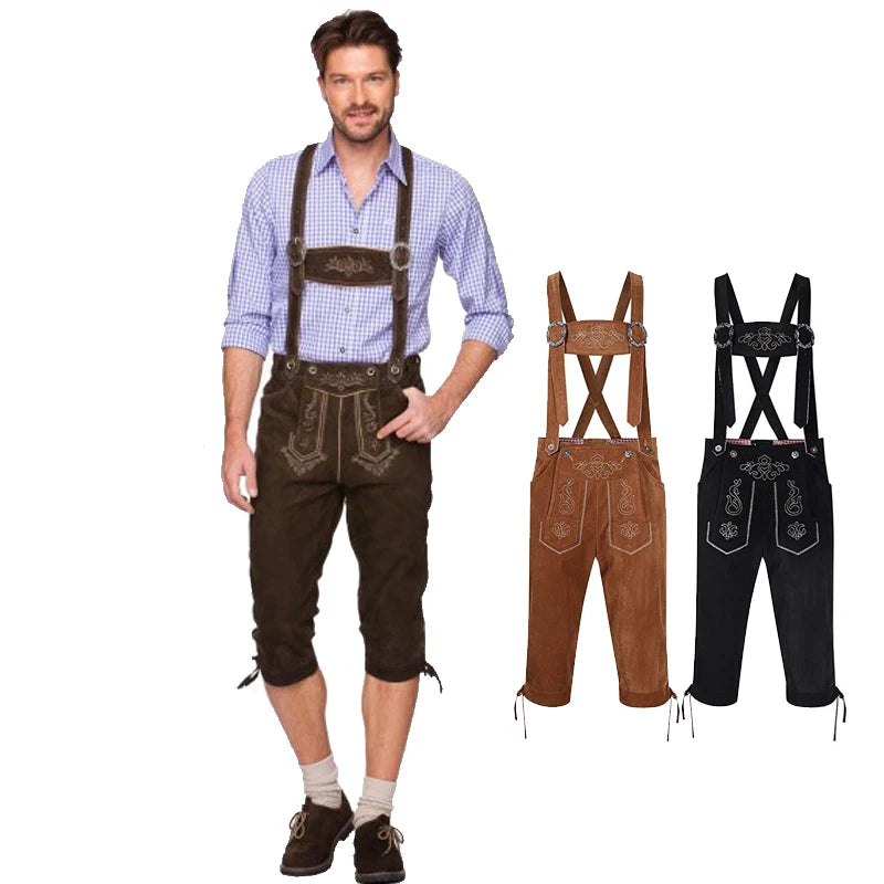 München Lederhosen i Kunstskinn for Herre