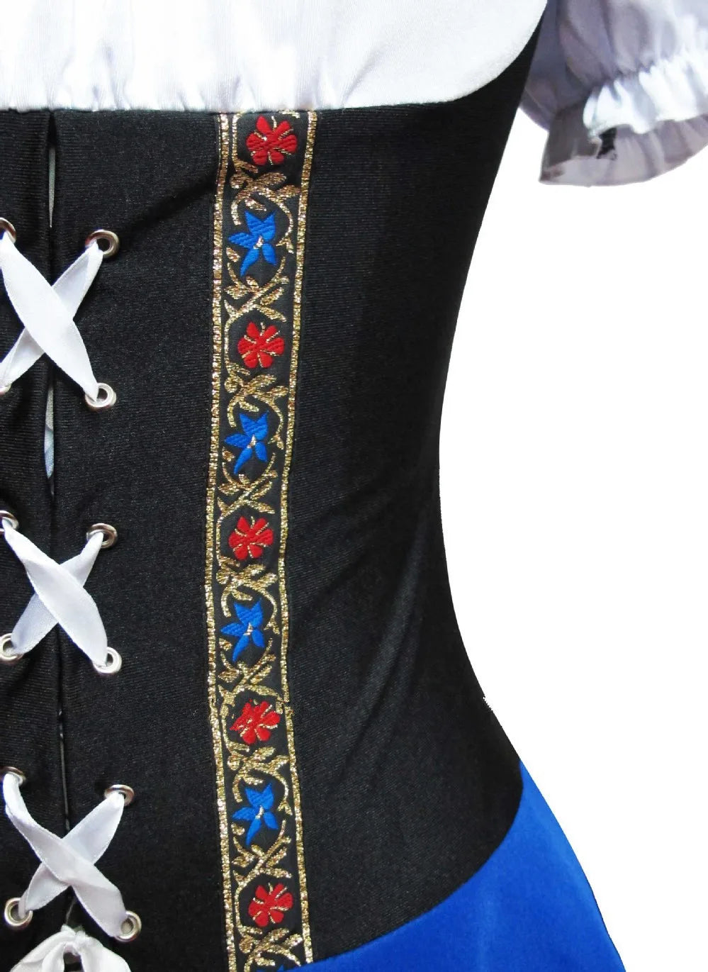 Klassisk Blå Bayersk Dirndl Oktoberfest-kjole