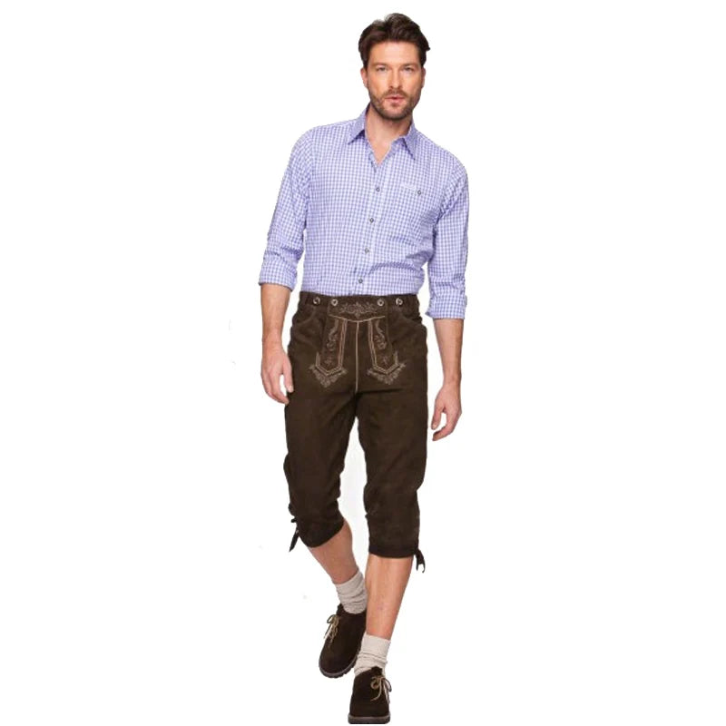 München Lederhosen i Kunstskinn for Herre