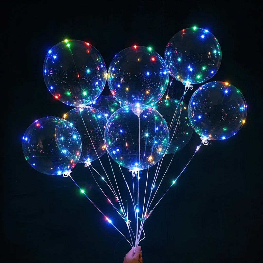 LED Bobo-ballonger med Lys (10-pk)