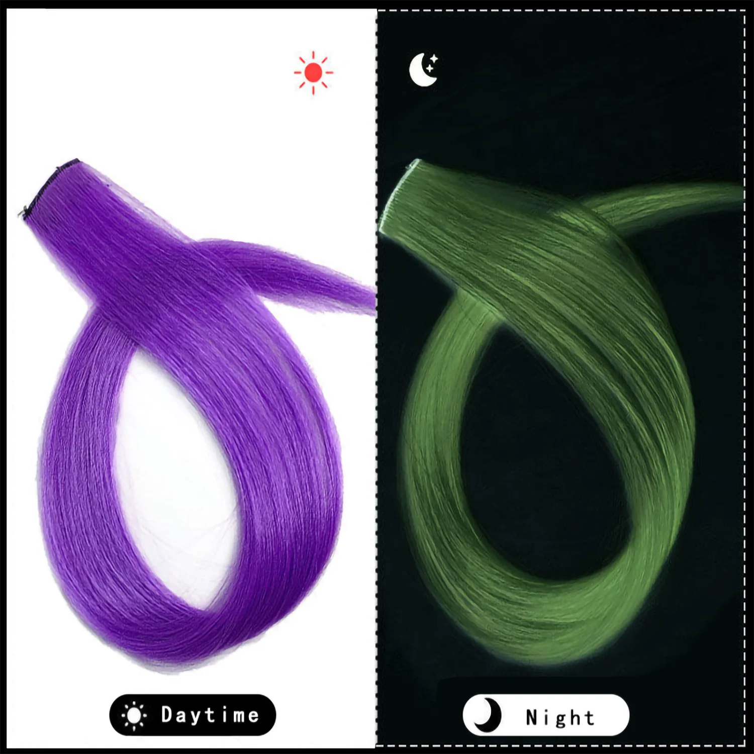 Selvlysende Hårforlengelse med Clips (50 cm)