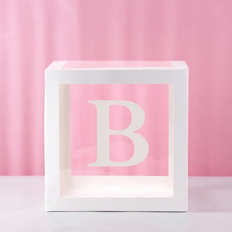 Transparent Bokstav-Ballongboks