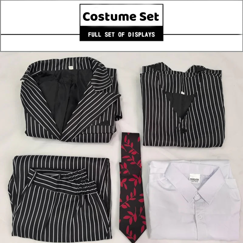 Morph 1920-tallet Stripete Gangster Dress for Menn