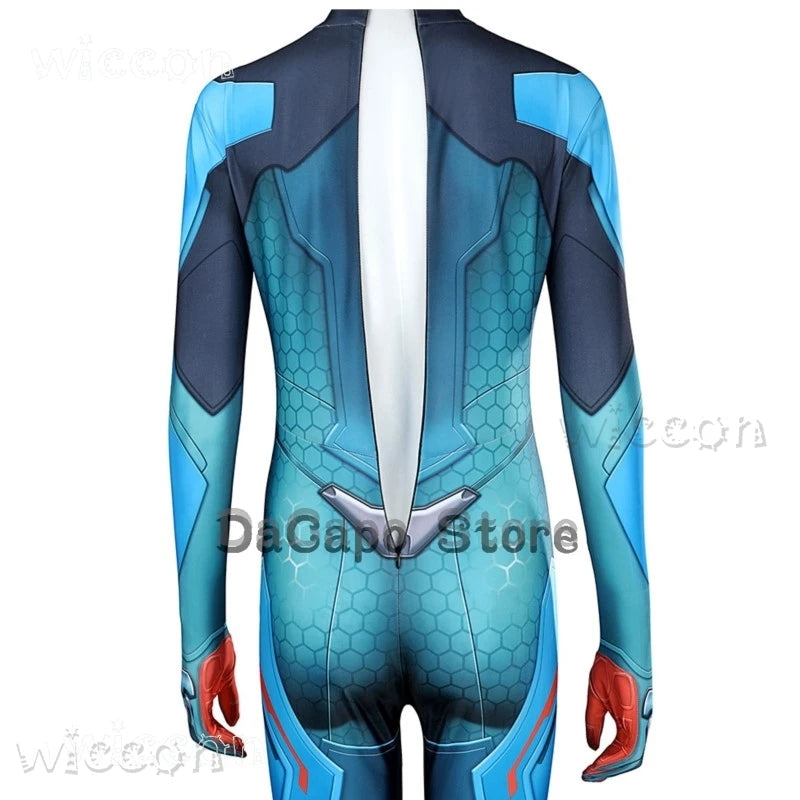 Overwatch 2 Juno Cosplay Kostyme & Parykk Komplett Sett
