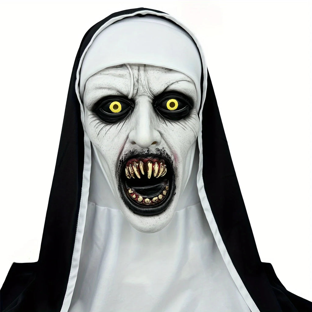 Skremmende Nonne Lateksmaske
