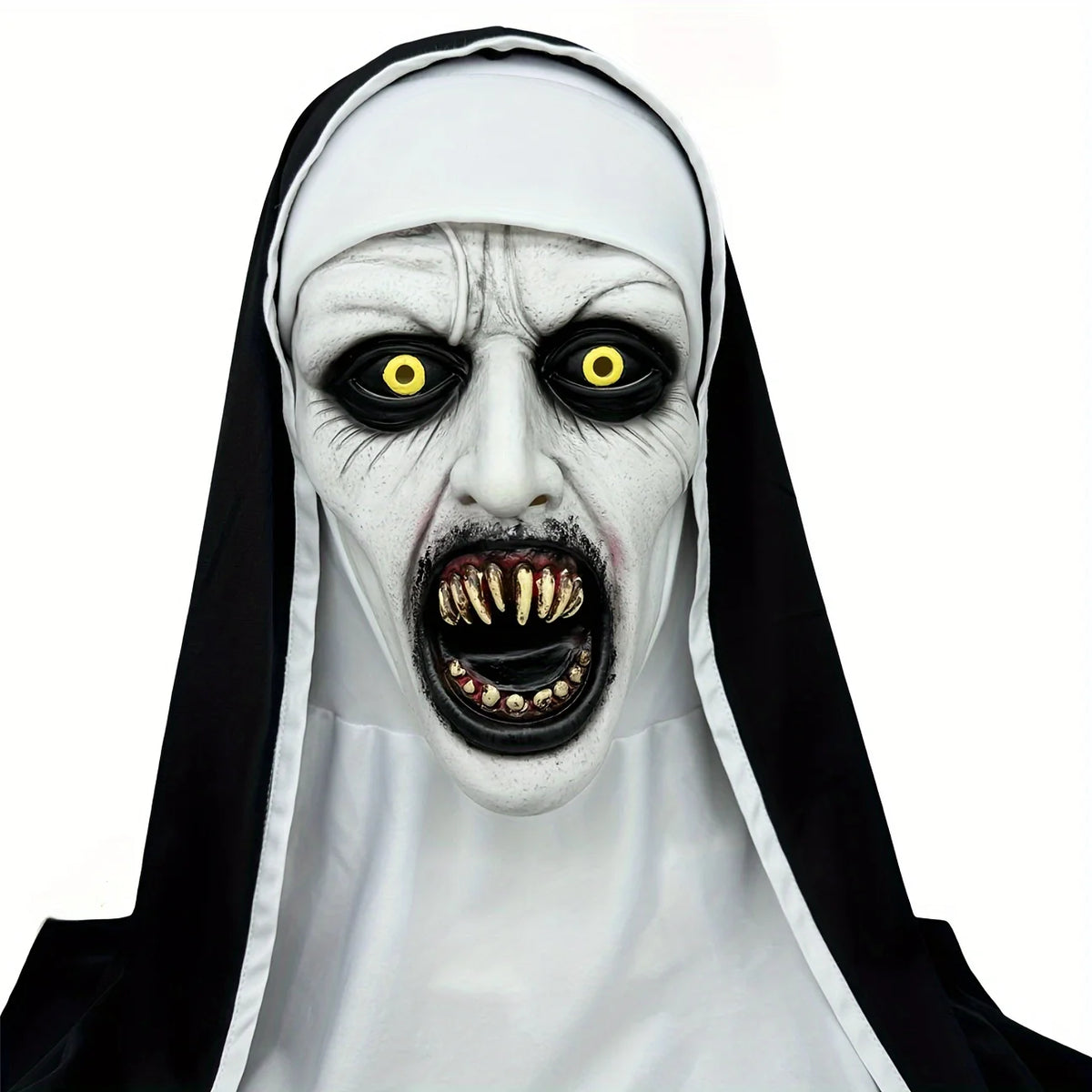 Skremmende Nonne Lateksmaske