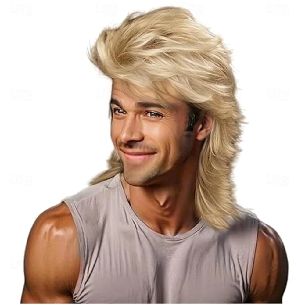 Klassisk Retro Mullet Parykk for Herre