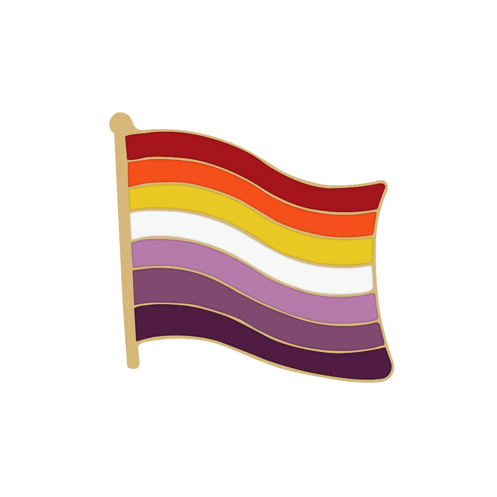 Inkluderende Pride Emaljepin (Progress, Trans, Bi, Asexuell)
