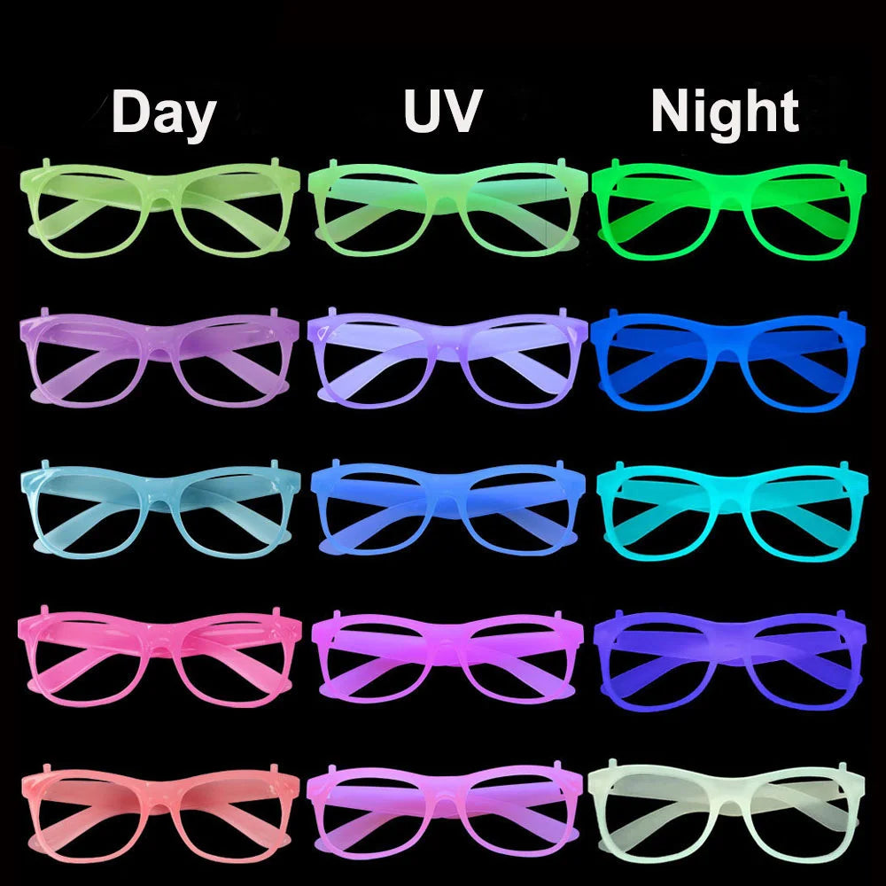 Festlig 1/2Sets Neon Plastic Hats Glasses