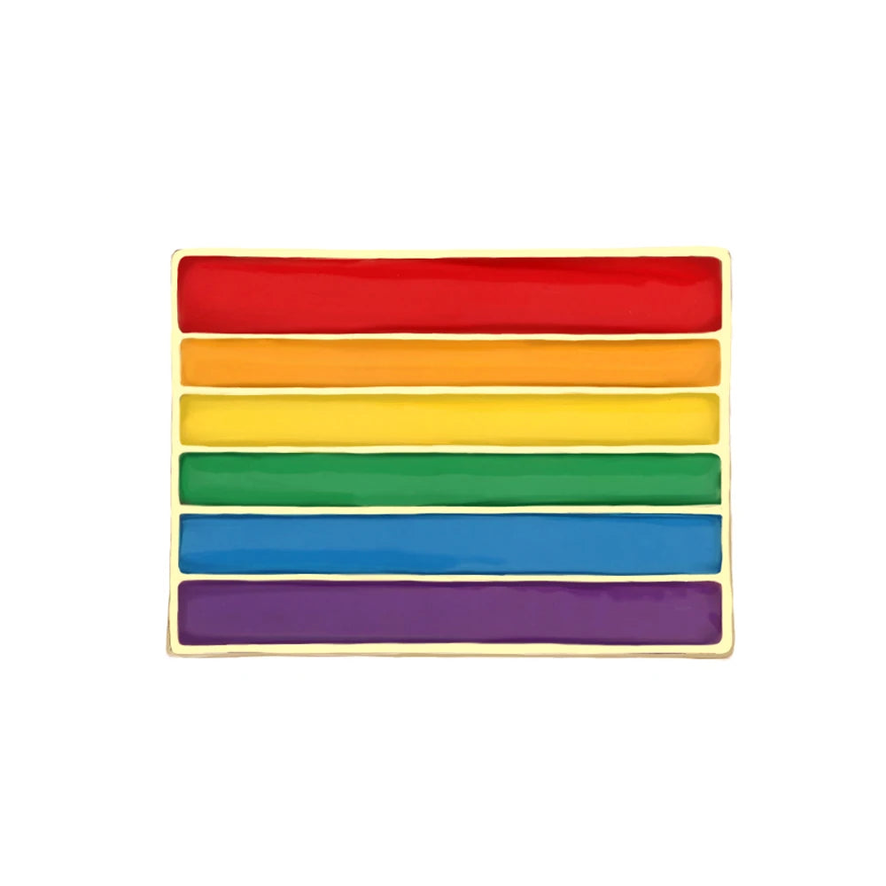 Rektangulær Pride Emaljenål / Brosje