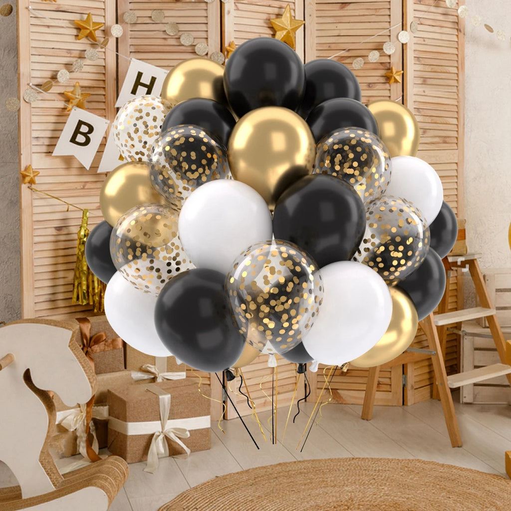 Perlemor & Metallisk Ballongmiks – Flerpakning