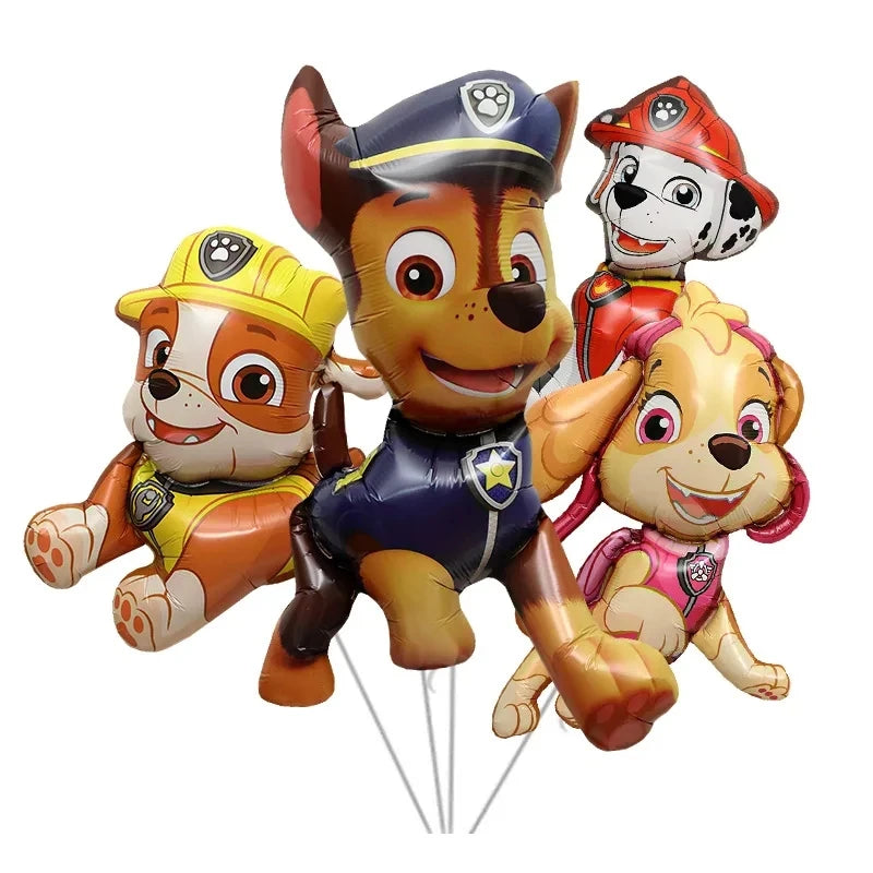 4-Pakning Paw Patrol Figurballonger i Folie