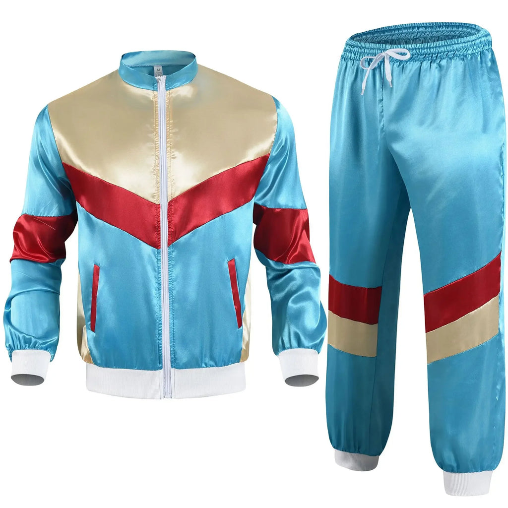 Klassisk 80s Retro Vindjakke Treningsdress for Herre