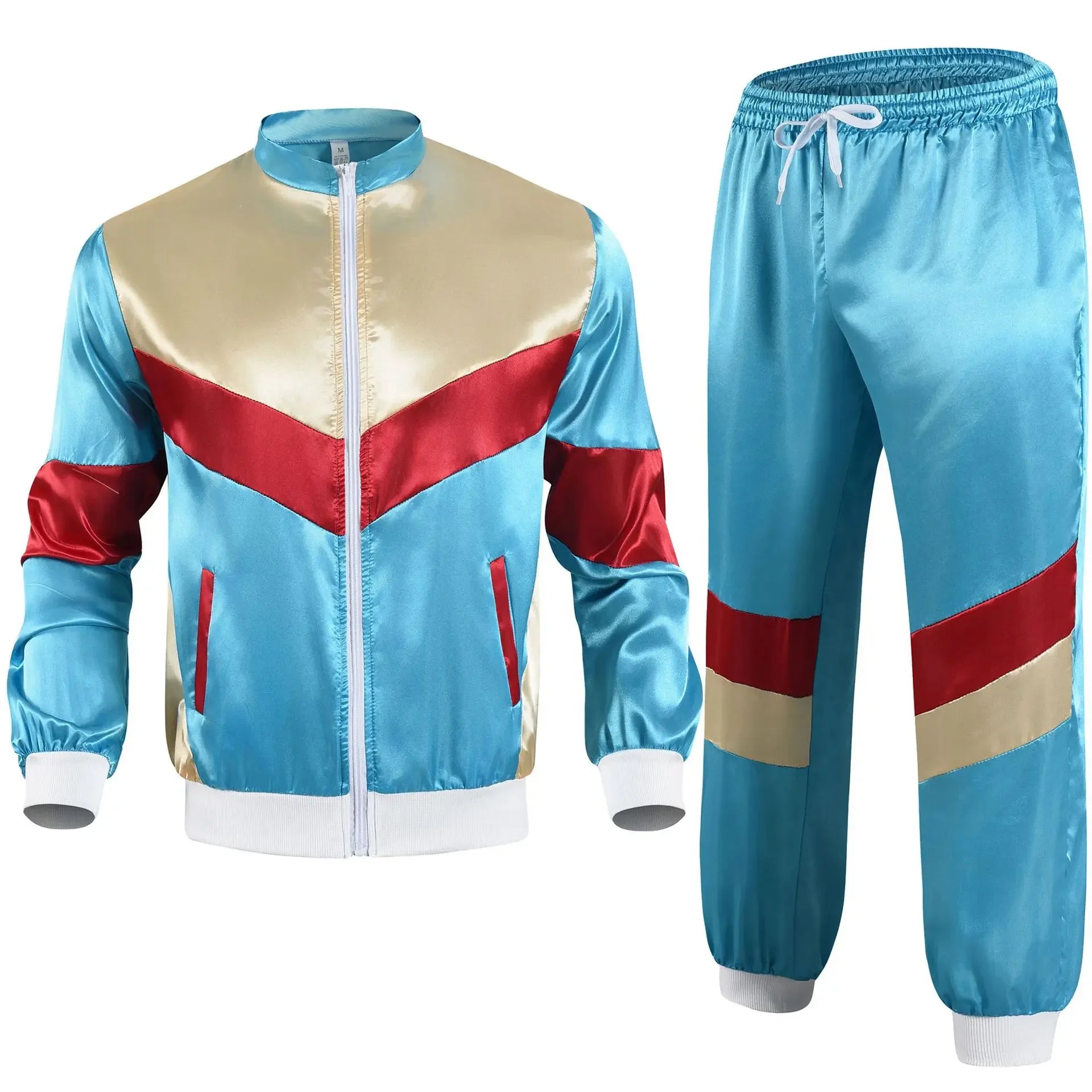 Klassisk 80s Retro Vindjakke Treningsdress for Herre