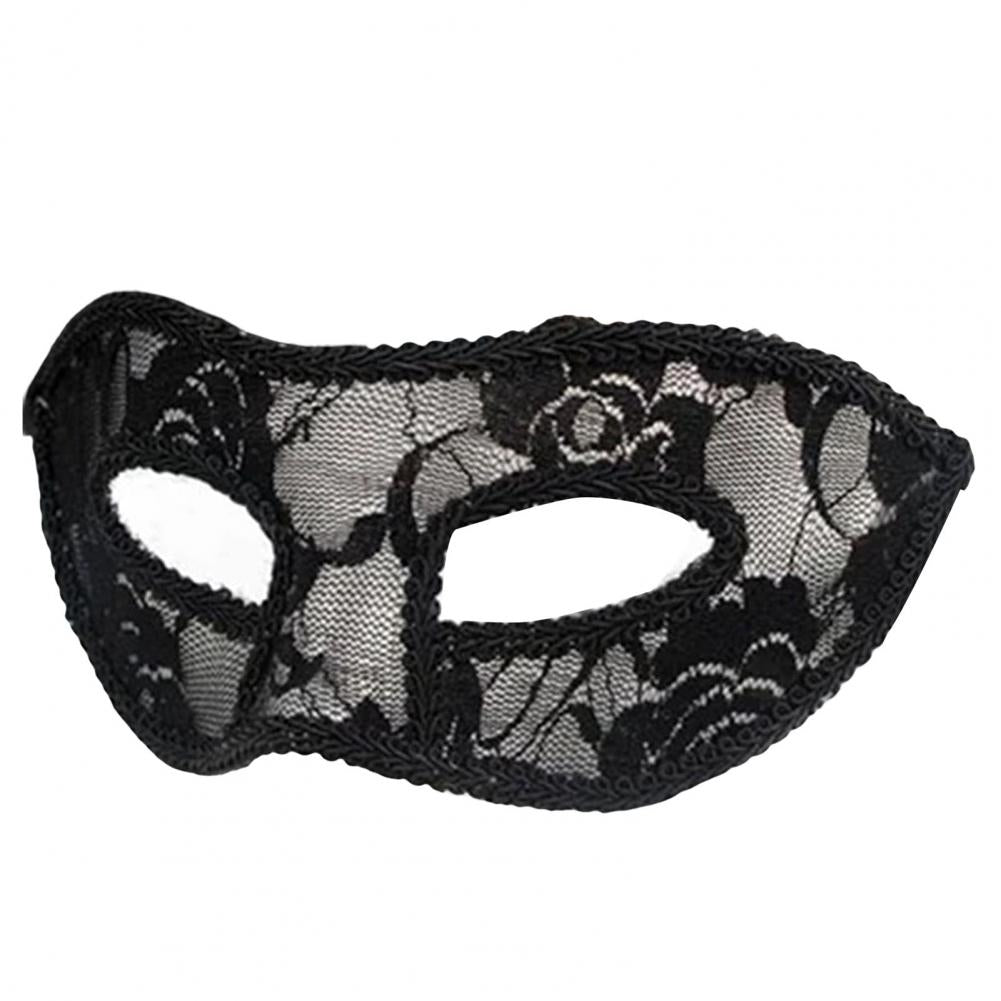 Håndlaget Blondemaske med Satengbånd