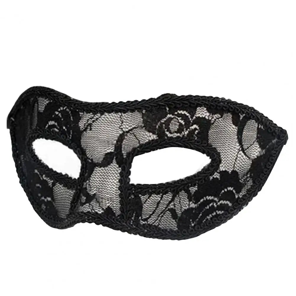 Håndlaget Blondemaske med Satengbånd