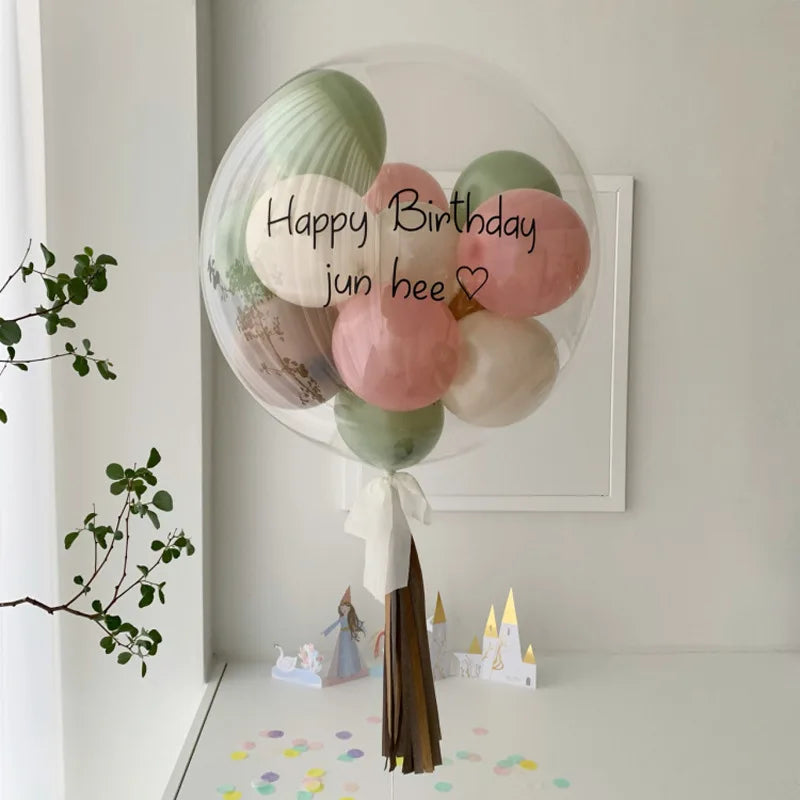 10-Pakning Krystallklare Bobo-Kuleballonger