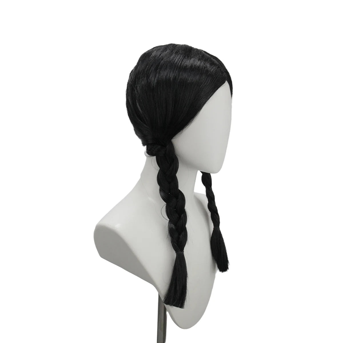 Wednesday Addams Sorte Fletter Parykk
