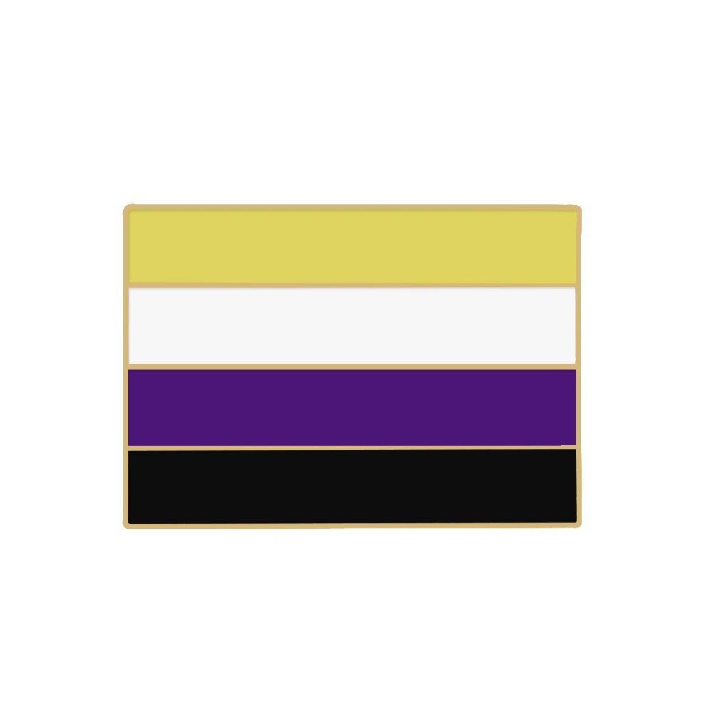 Rektangulær Pride Emaljenål / Brosje