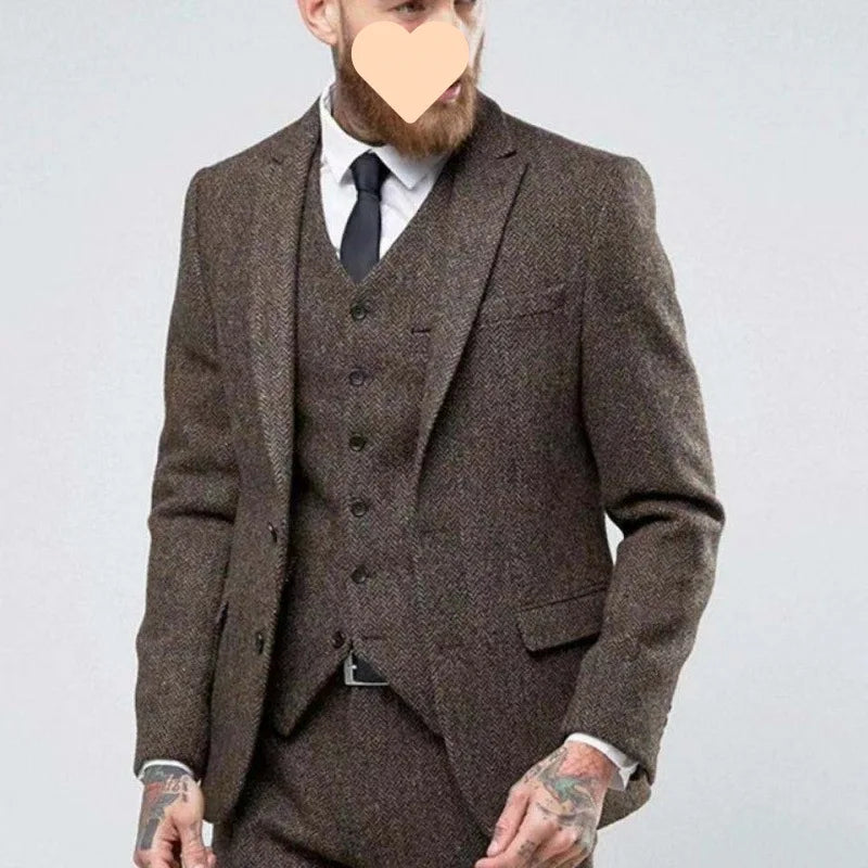 Peaky Blinders 3-Delt Rutete Dress for Menn