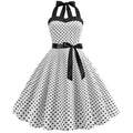 Halterneck Polka Dot Pin-up Kjole