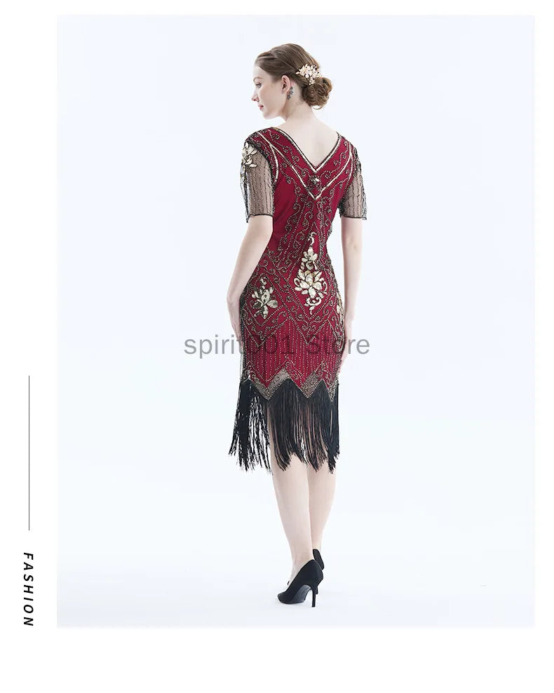 Art Deco Flapper Aftenkjole (Gatsby & Downton Abbey Stil)