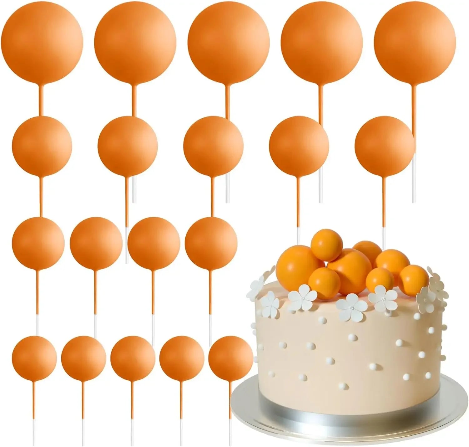 20-Pakning Mini Ballong Kake-Topper Sett