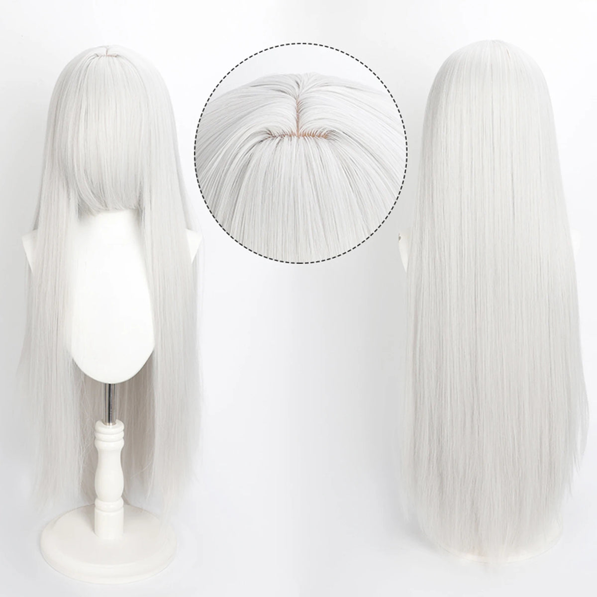 Ekstra Lang Rett Cosplay-Parykk (100 cm)