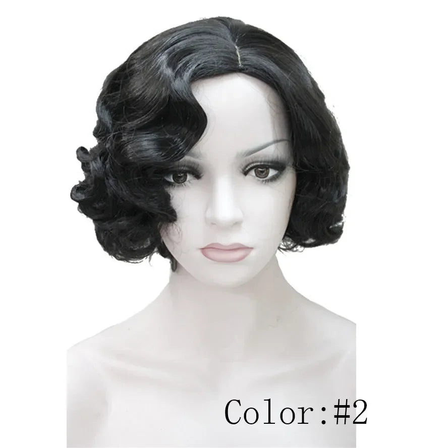 1920-talls Retro Flapper Parykk Finger Waves