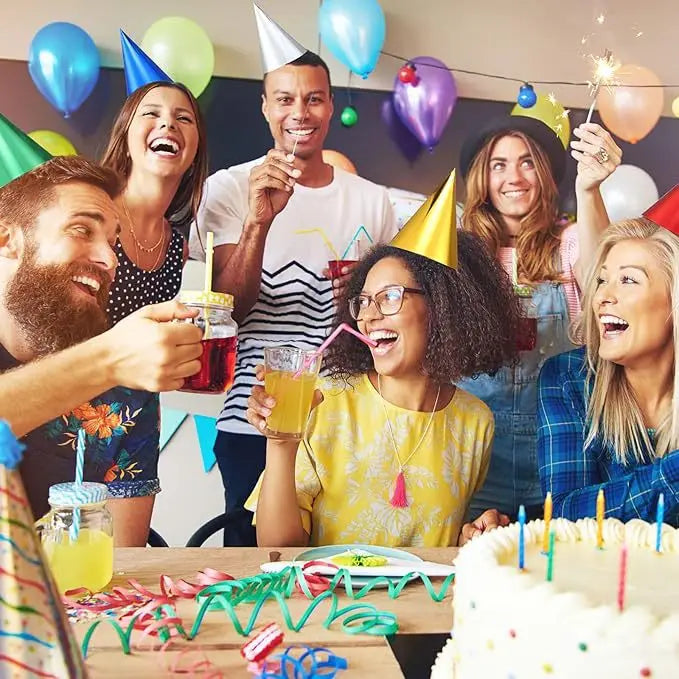 Festlig 10Pcs Pure Colourful Birthday Paper