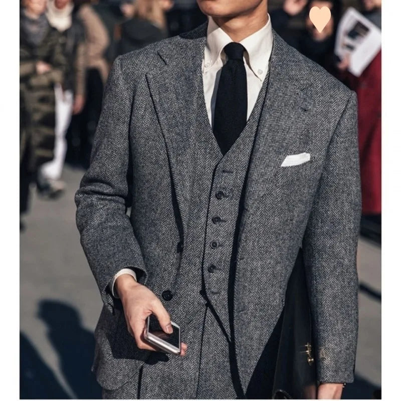 Peaky Blinders 3-Delt Rutete Dress for Menn
