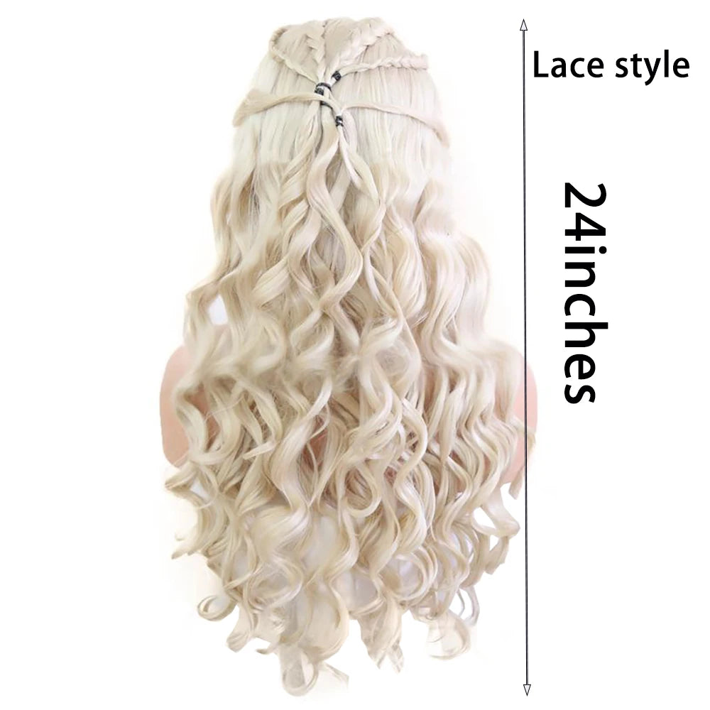 Daenerys Targaryen Lang Krøllete Cosplay-Parykk