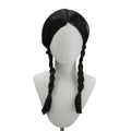 Wednesday Addams Sorte Fletter Parykk