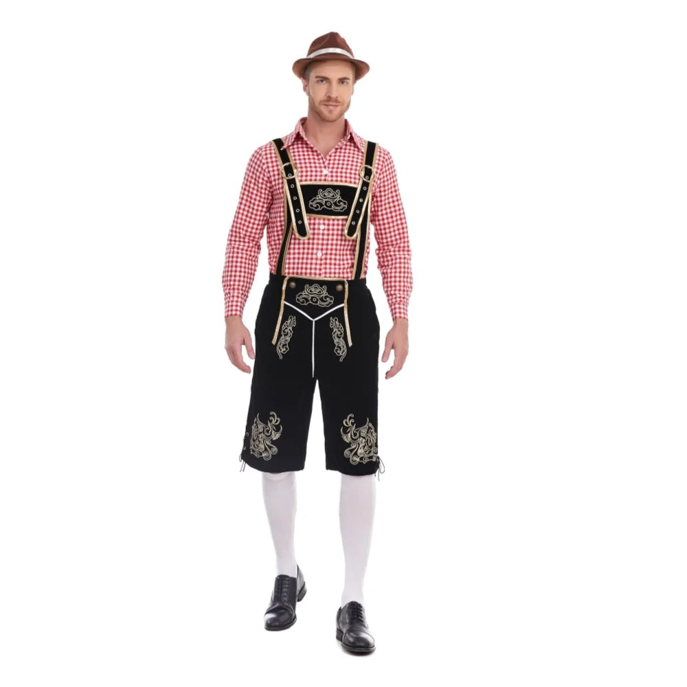 3-Delers Lederhosen Oktoberfest Antrekk for Menn