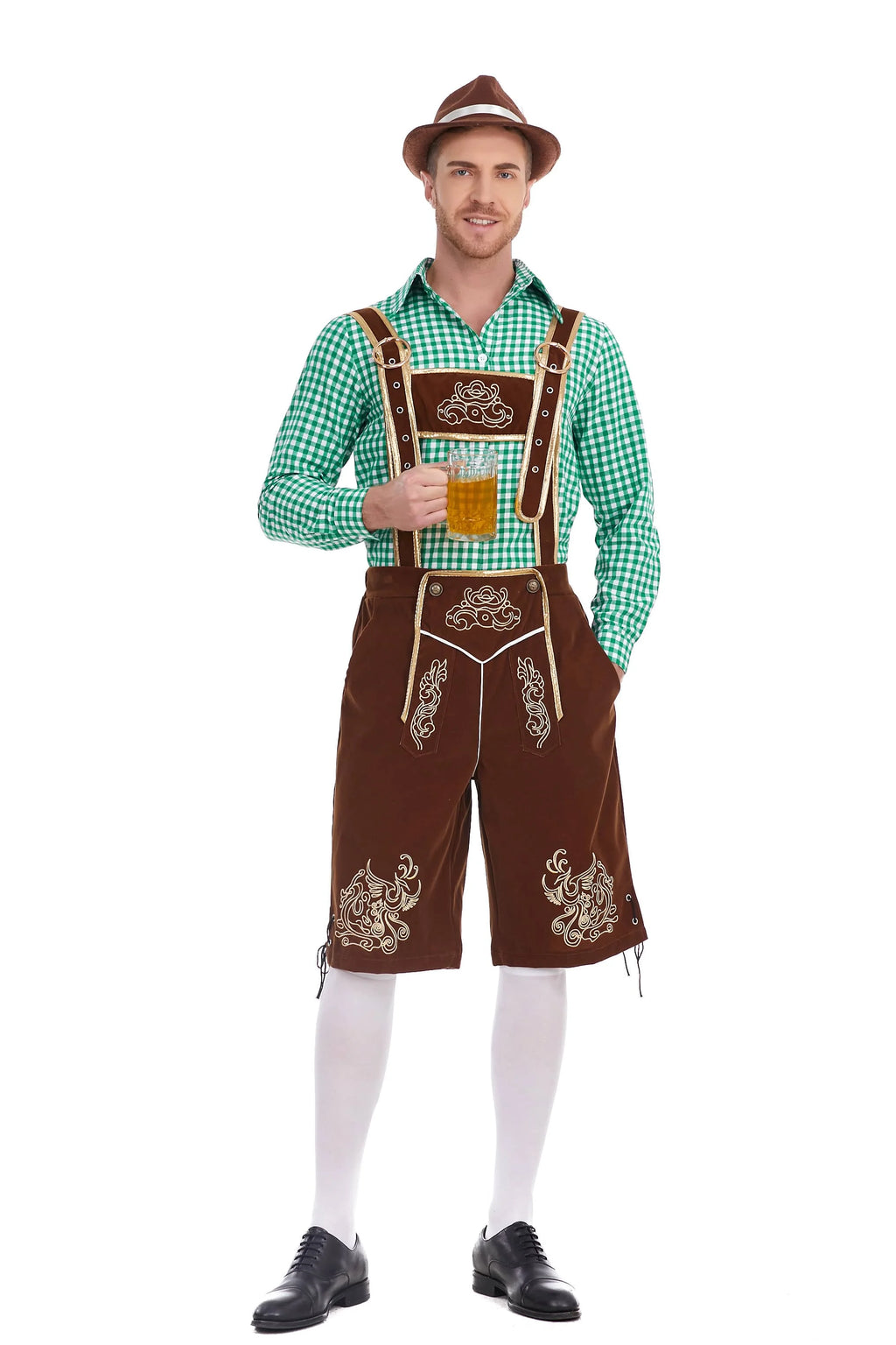 3-Delers Lederhosen Oktoberfest Antrekk for Menn
